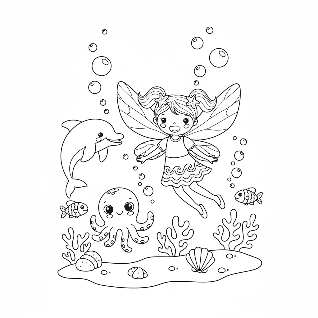 Coloriage A Imprimer Fee Gratuit pour les Enfants