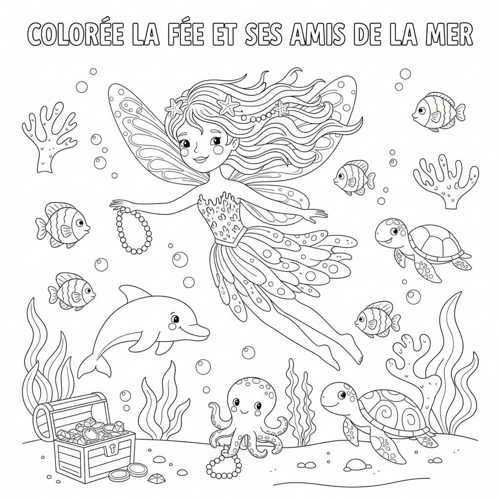 Coloriage coloriage a imprimer fée 2