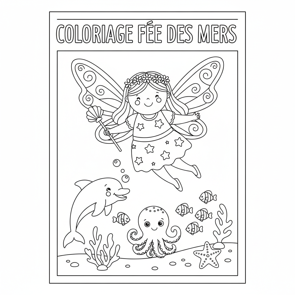 Coloriage À Imprimer Fée Gratuit pour Enfants