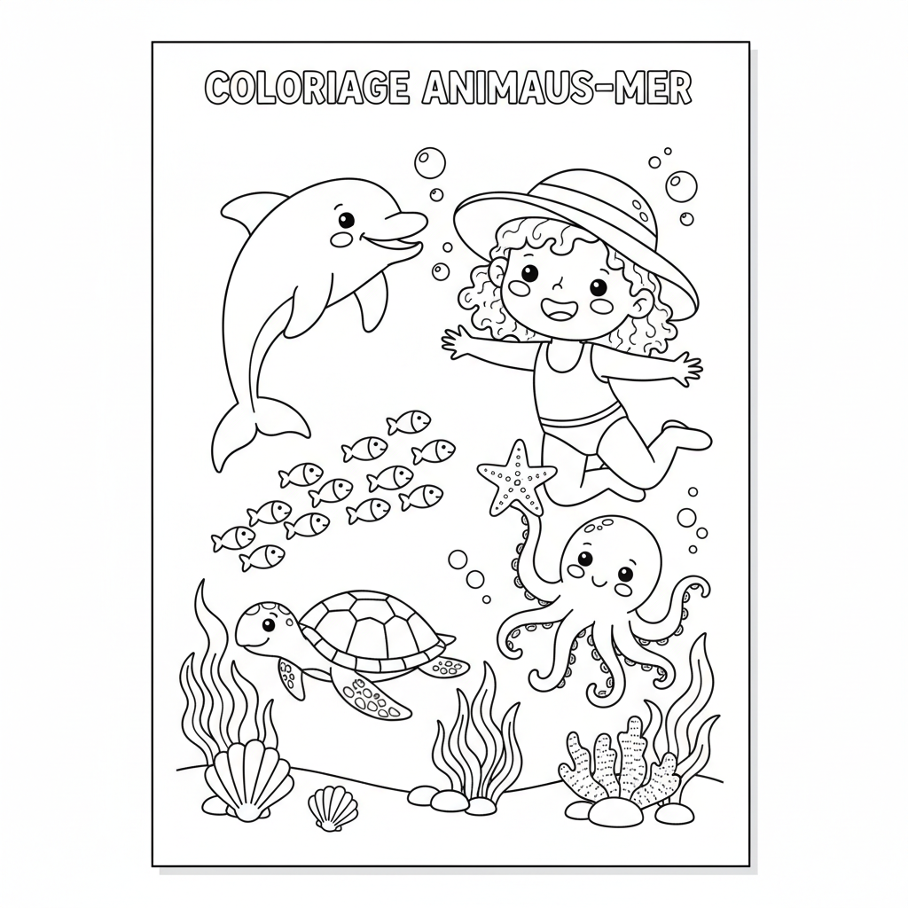 Coloriage coloriage à imprimer fille 2