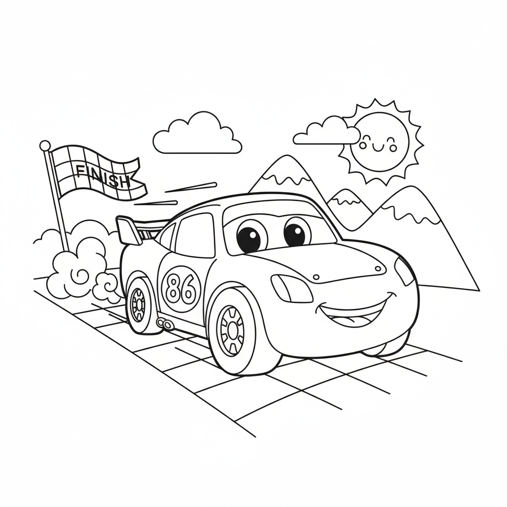 Coloriage coloriage à imprimer flash mcqueen