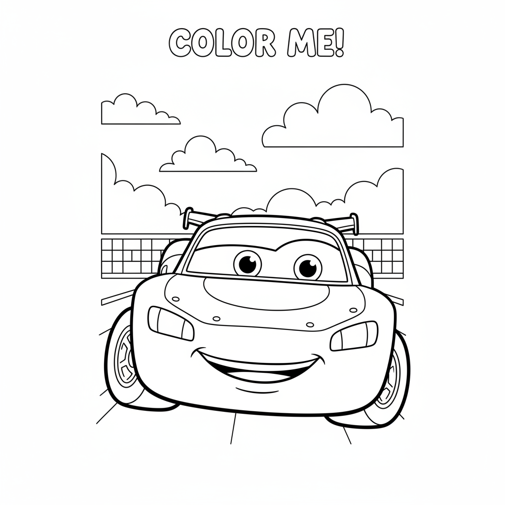 Coloriage coloriage à imprimer flash mcqueen 4