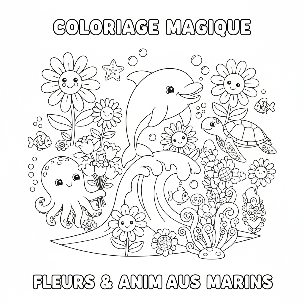 Coloriage coloriage à imprimer fleurs 5
