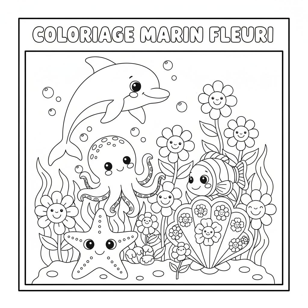 Coloriage coloriage a imprimer fleurs 4