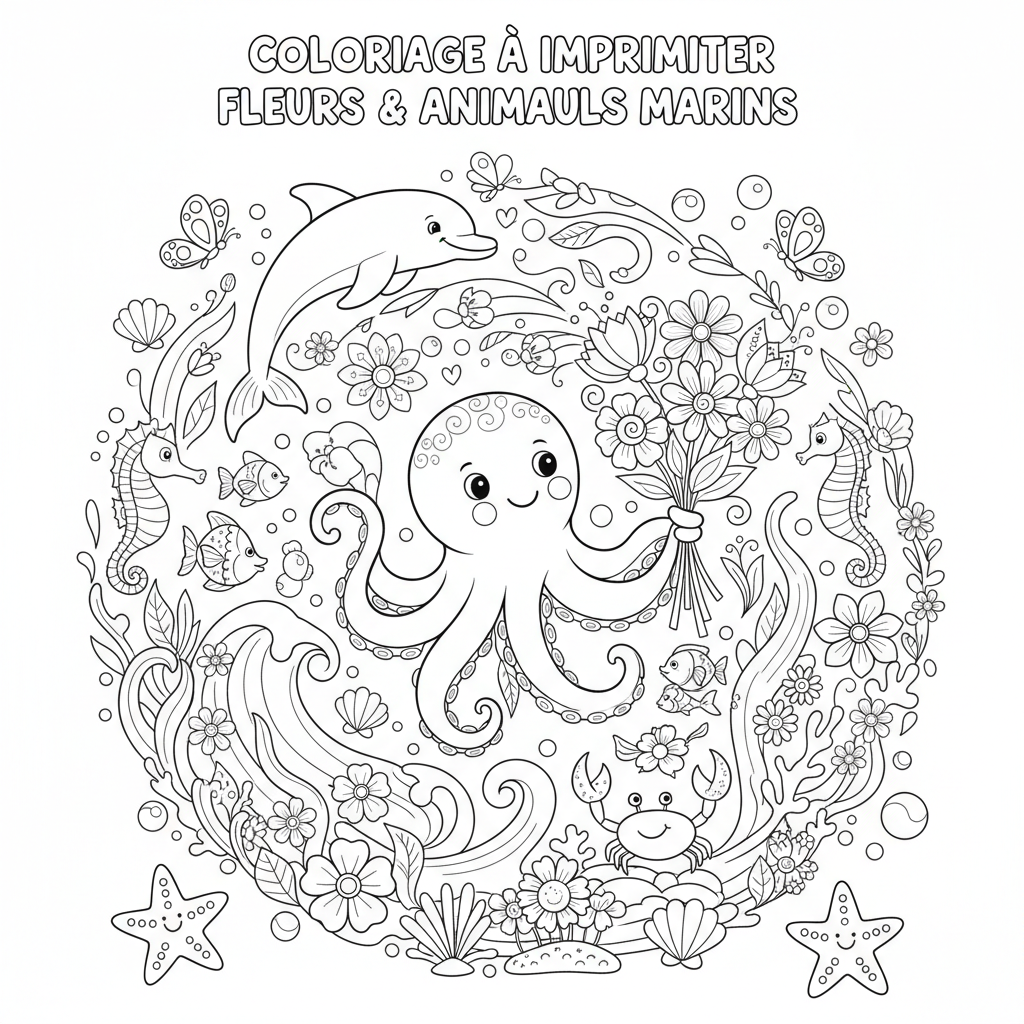 Coloriage coloriage a imprimer fleurs 5