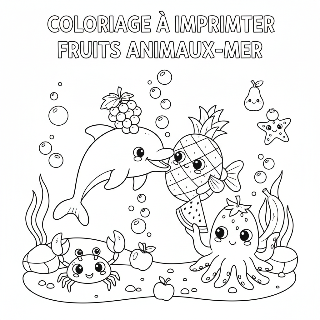 Coloriage coloriage à imprimer fruits 4