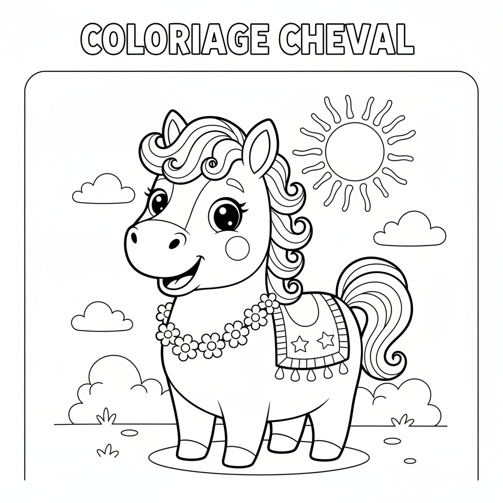 Coloriage coloriage à imprimer gratuit cheval