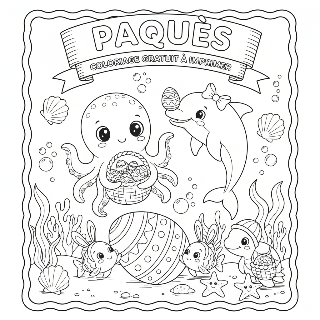 Coloriage coloriage à imprimer gratuit paques 4