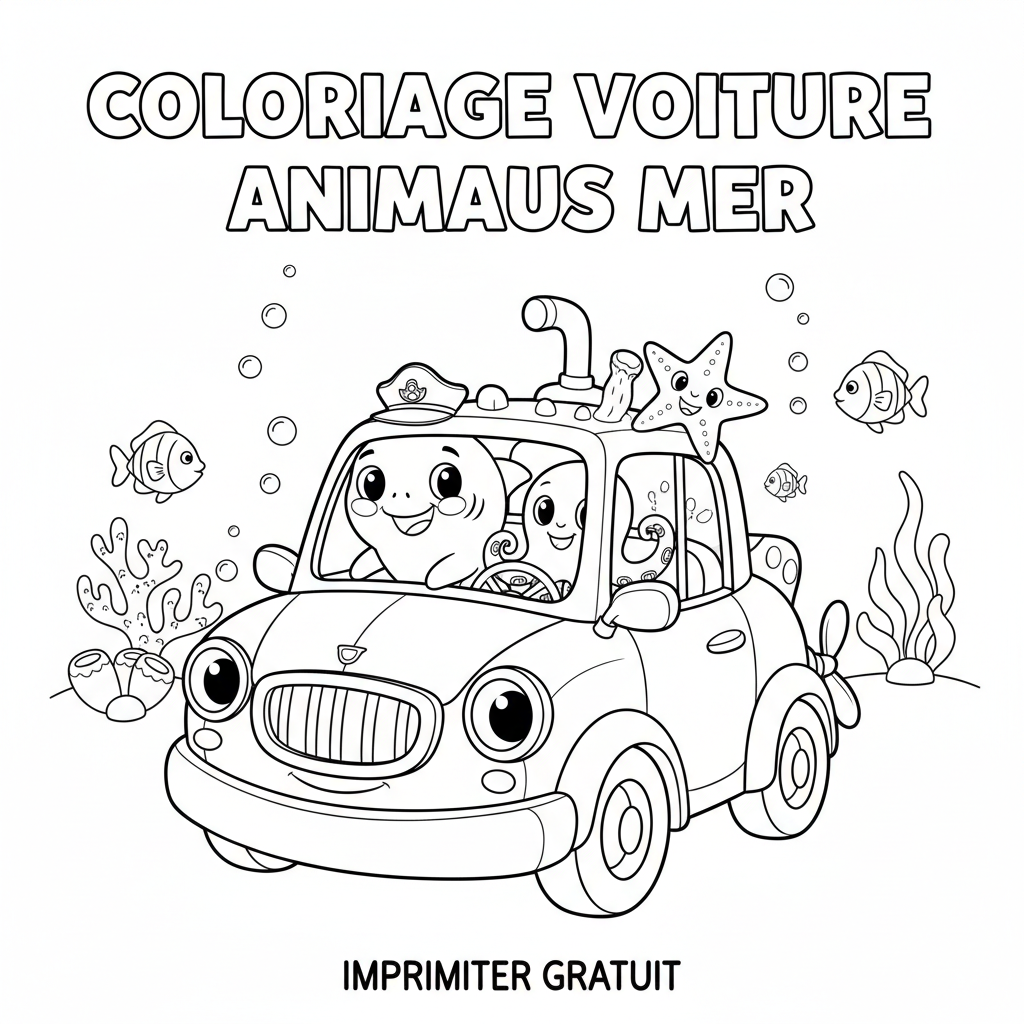 Coloriage coloriage à imprimer gratuit voiture 4