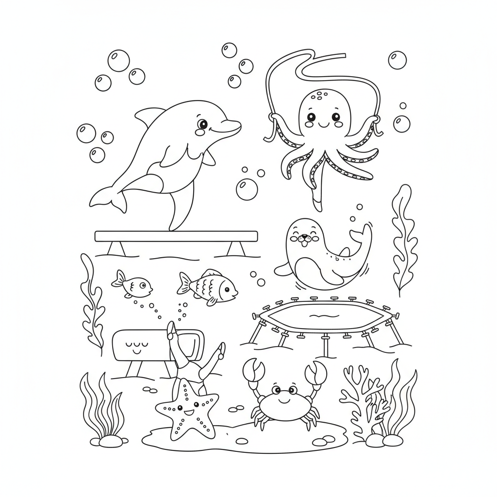 Coloriage coloriage a imprimer gymnastique 2