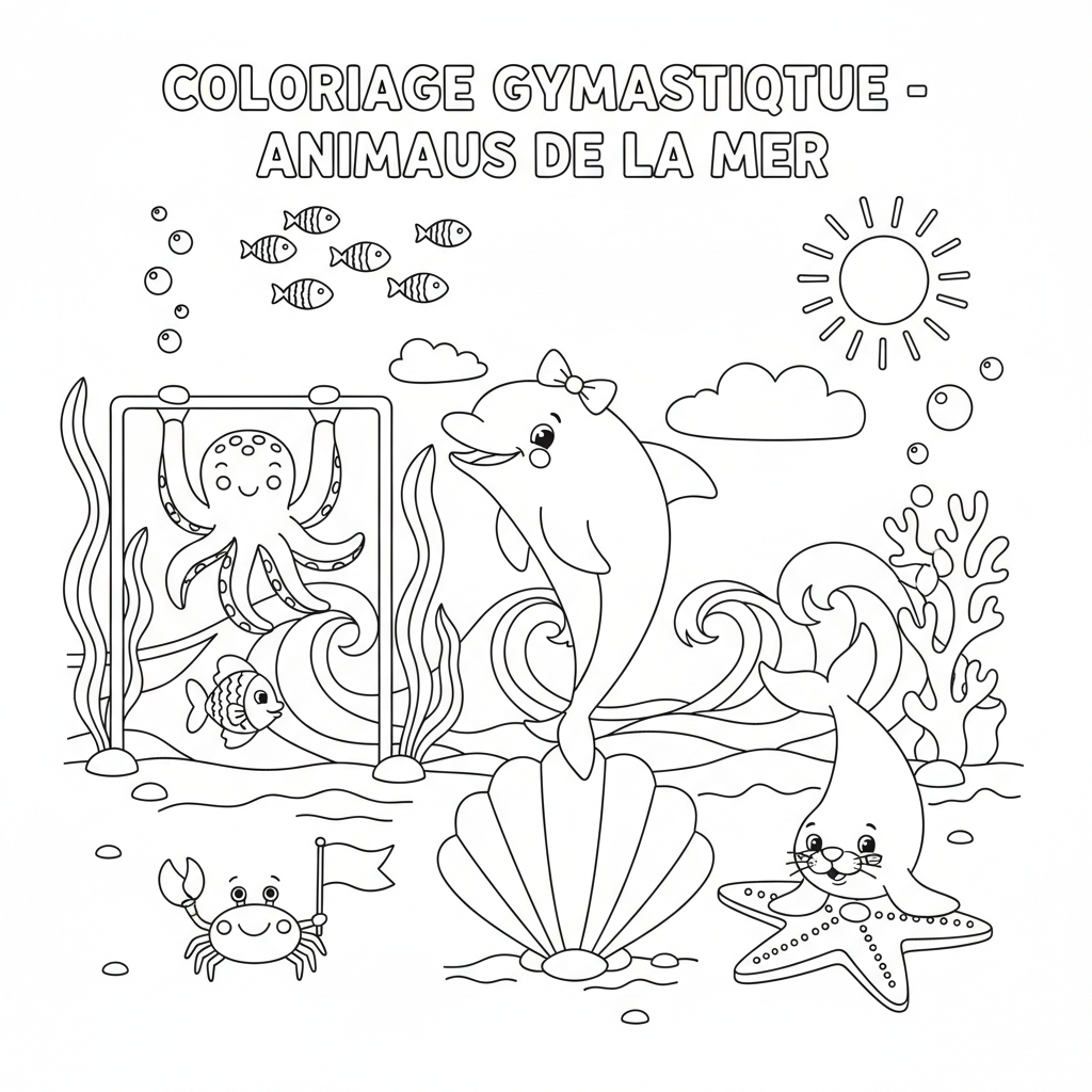 Coloriage coloriage a imprimer gymnastique 3