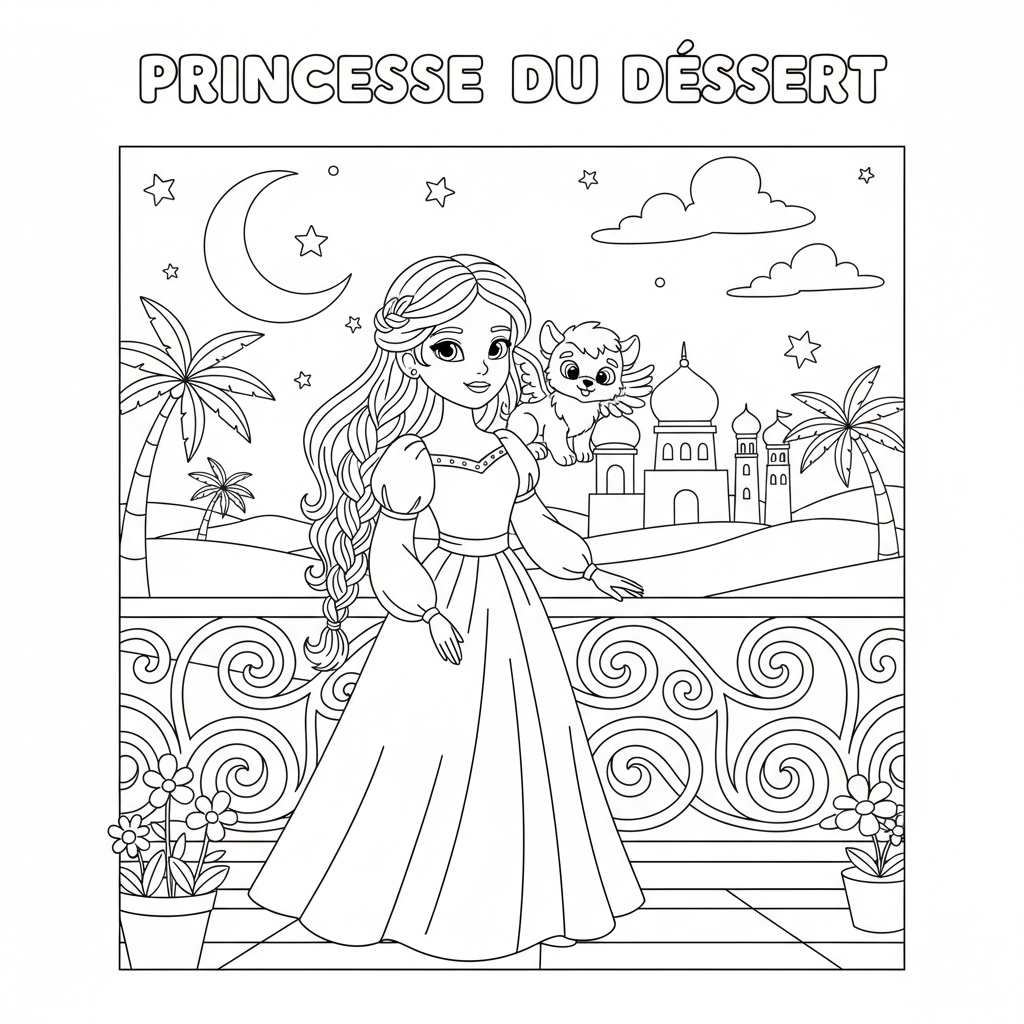 Coloriage coloriage à imprimer jasmine 3