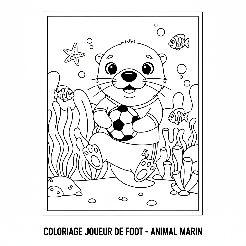 Coloriage coloriage à imprimer joueur de foot 4
