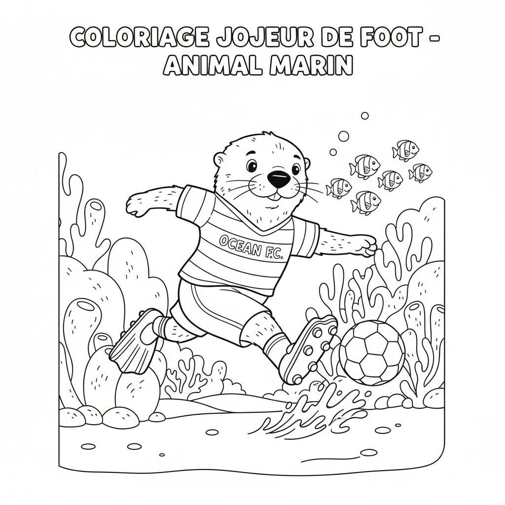 Coloriage coloriage à imprimer joueur de foot 5