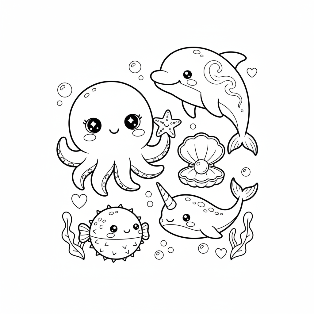 Coloriage coloriage a imprimer kawaii 2