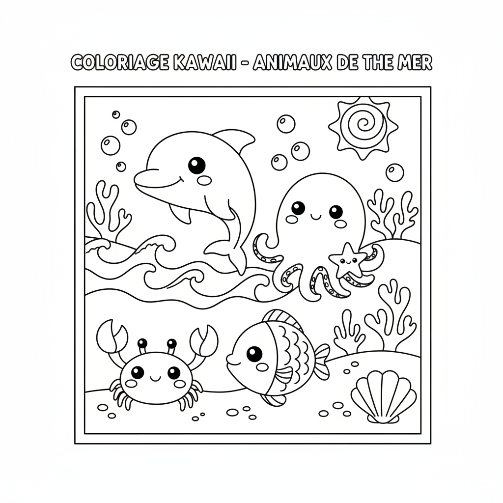 Coloriage coloriage a imprimer kawaii 3