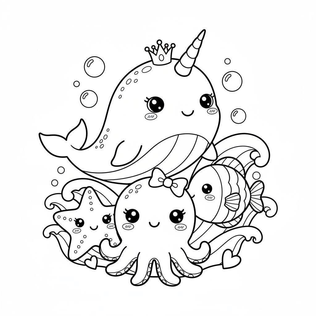 Coloriage coloriage a imprimer kawaii 4