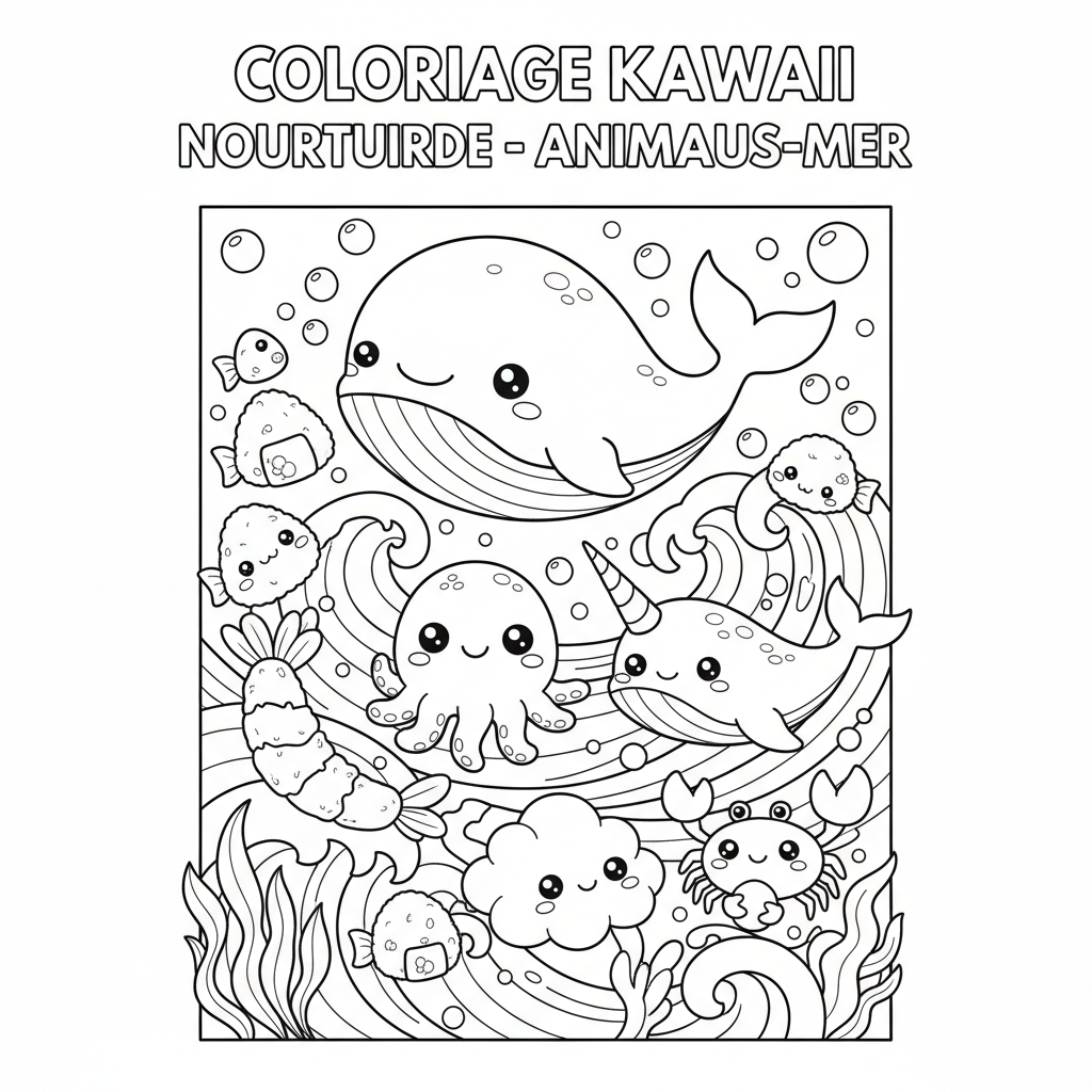 Coloriage coloriage a imprimer kawaii nourriture 5