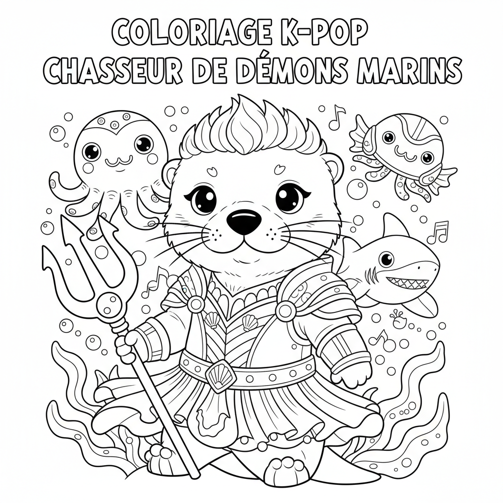 Coloriage coloriage à imprimer kpop demon hunter 4