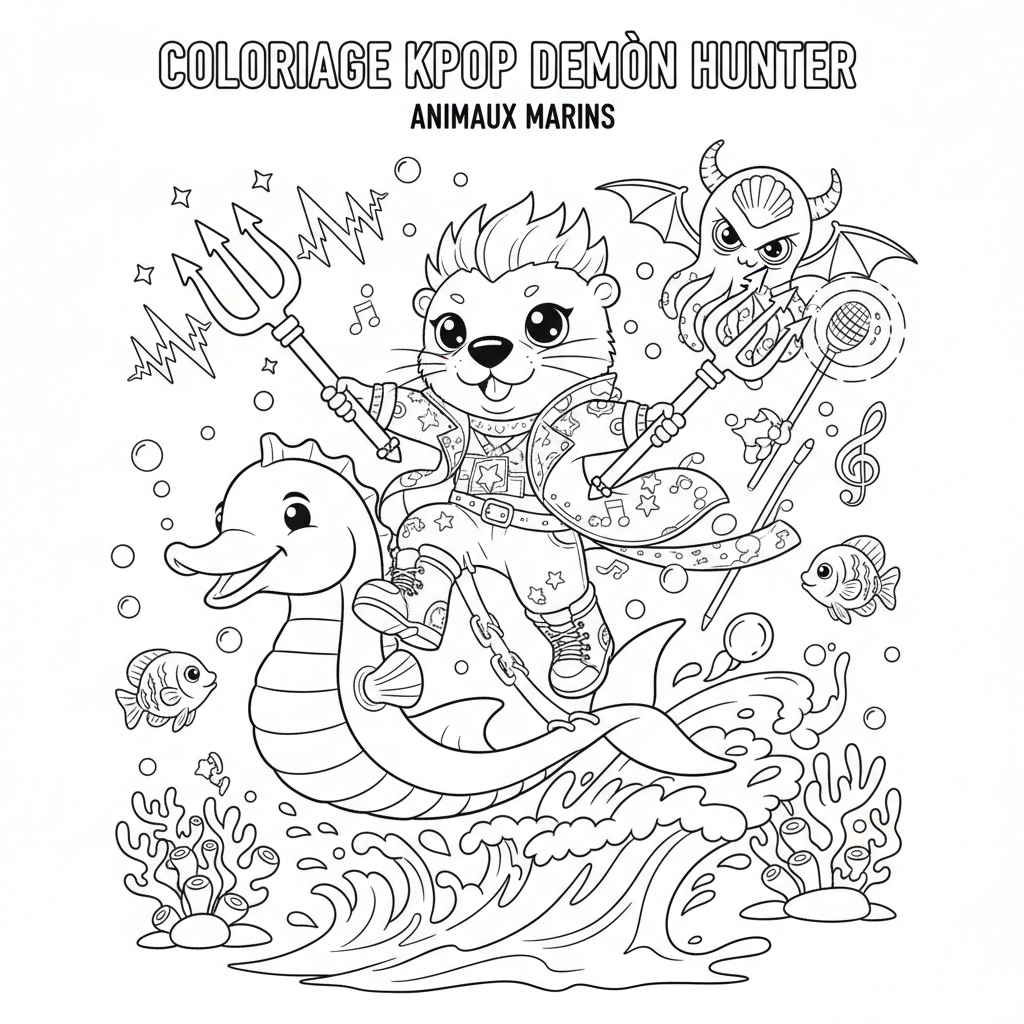 Coloriage coloriage à imprimer kpop demon hunter 5