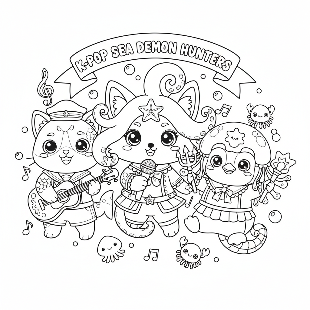 Coloriage coloriage à imprimer kpop demon hunters 4