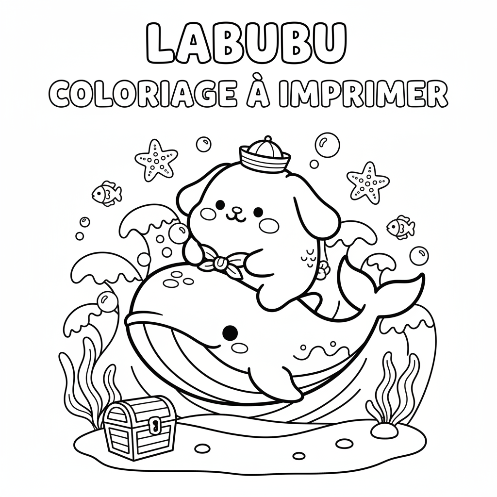 Coloriage À Imprimer Labubu à Colorier pour Enfants