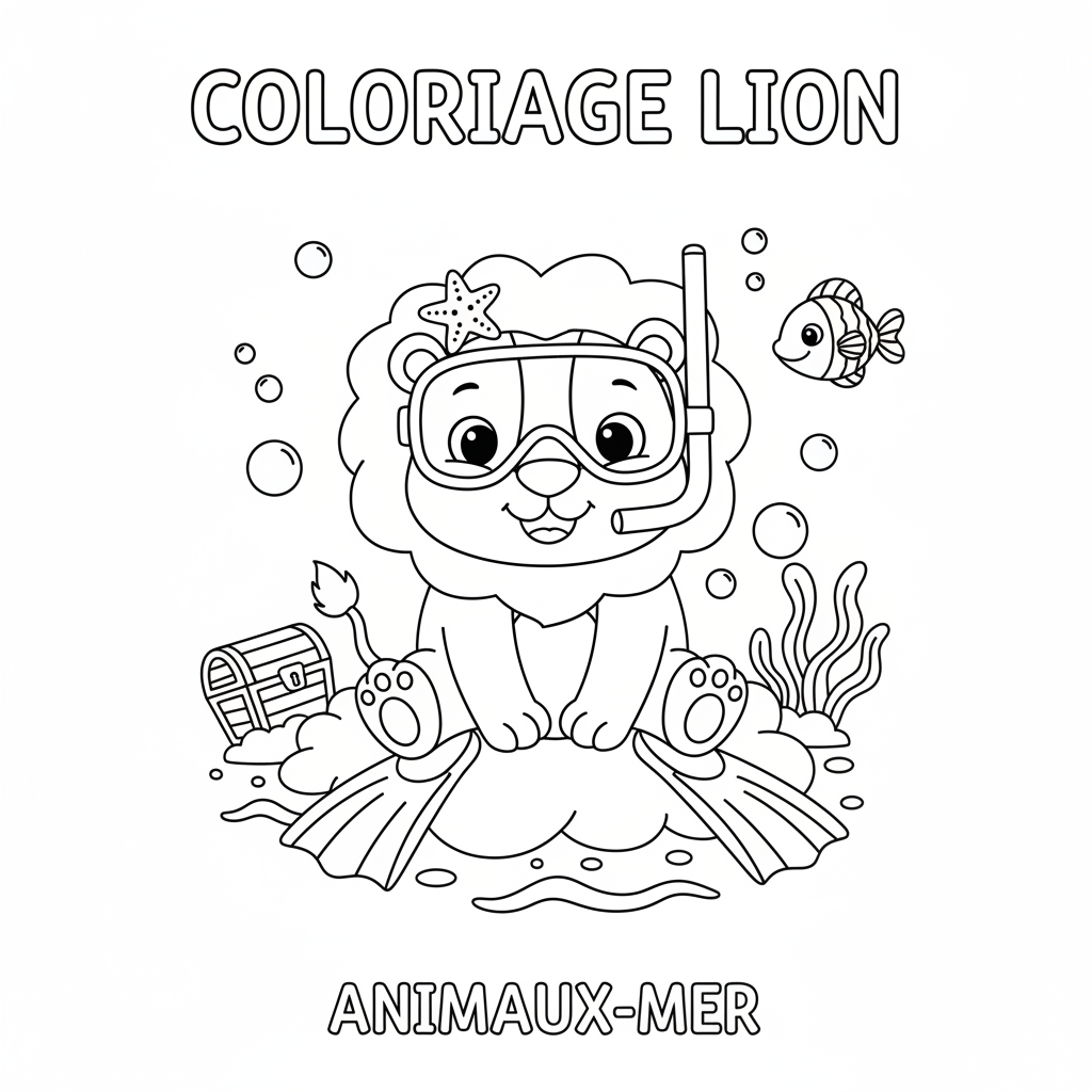 Coloriage coloriage à imprimer lion 1