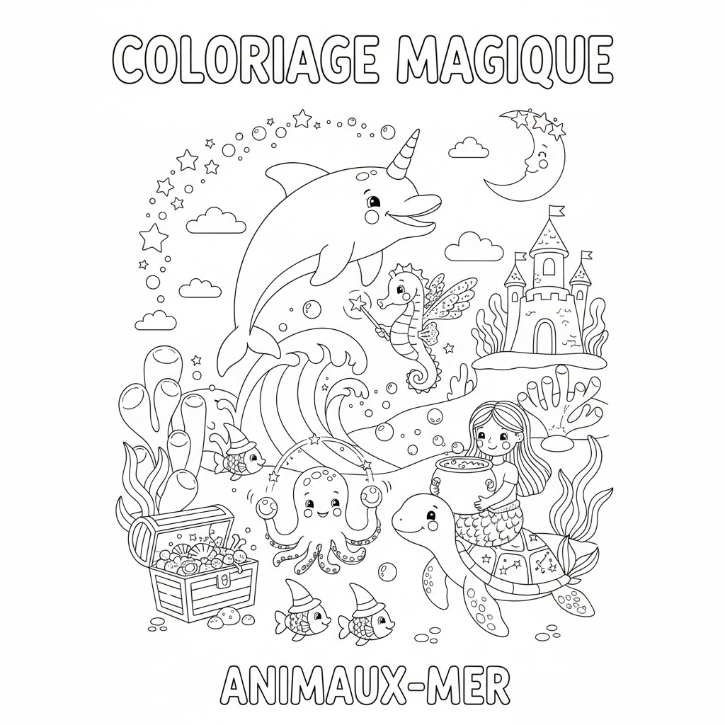 Coloriage coloriage à imprimer magique 3