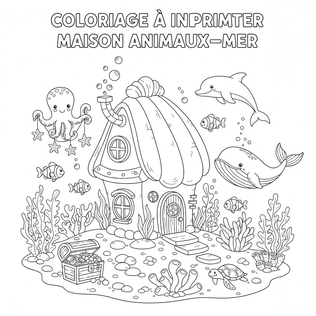 Coloriage coloriage à imprimer maison 3