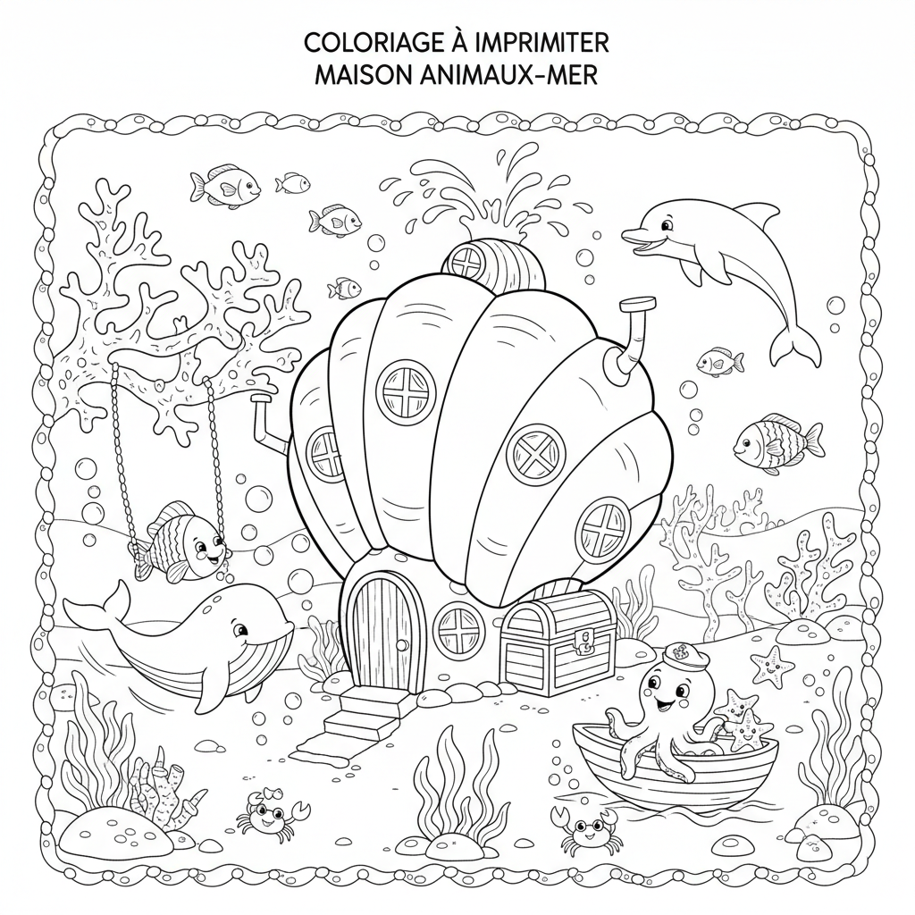 Coloriage coloriage à imprimer maison 5