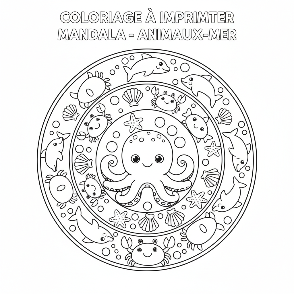 Coloriage coloriage à imprimer mandala 1