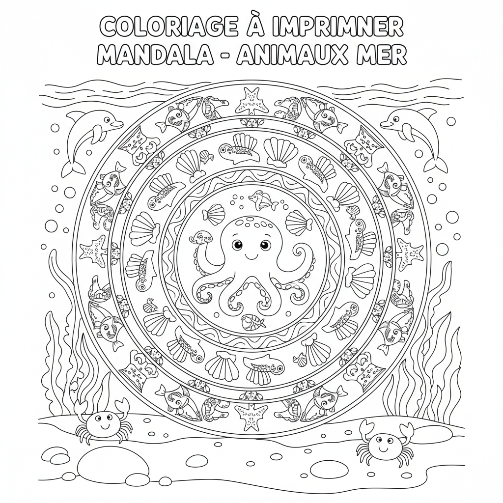 Coloriage coloriage a imprimer mandala 3