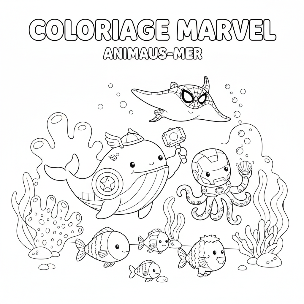 Coloriage coloriage à imprimer marvel 3