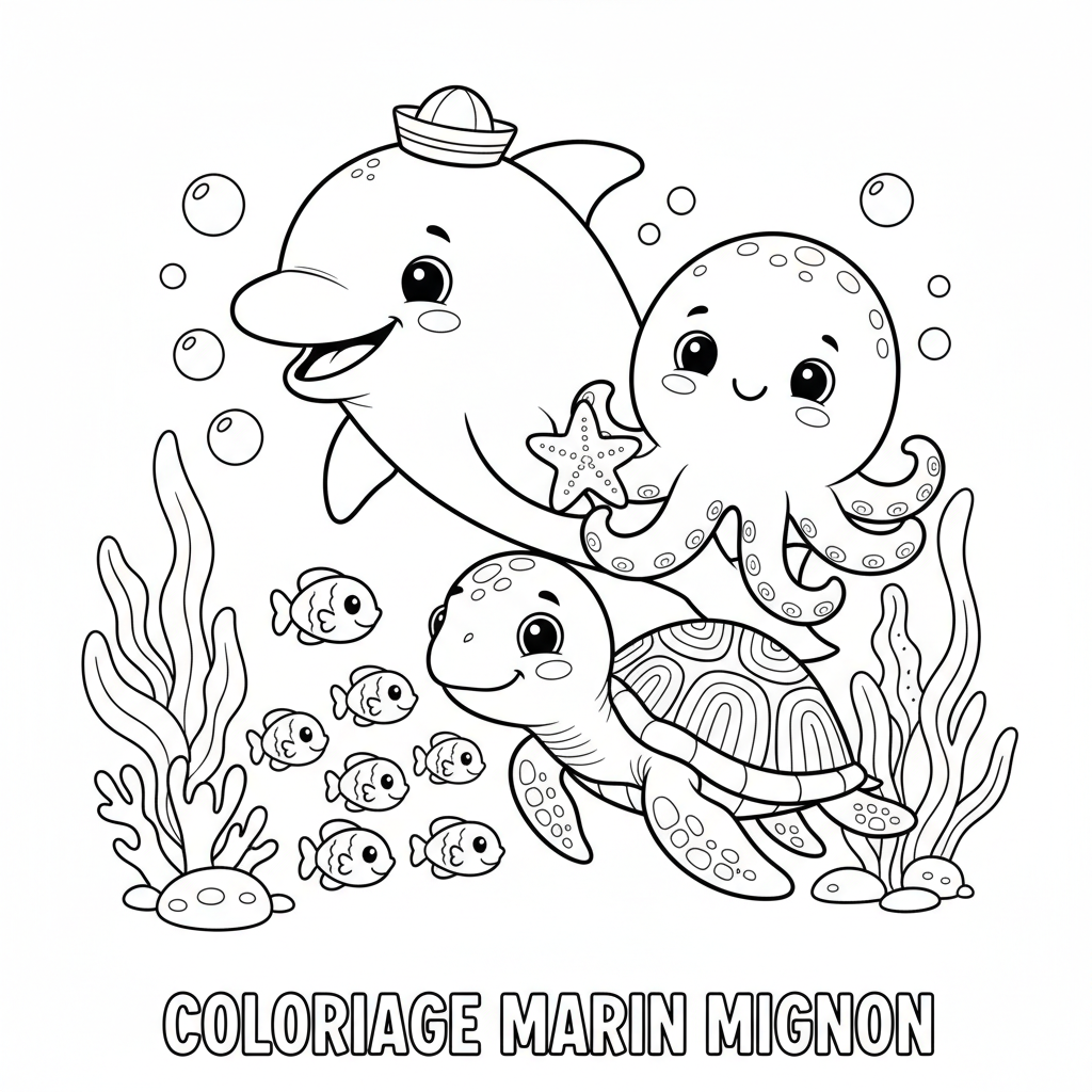 Coloriage coloriage à imprimer mignon 4
