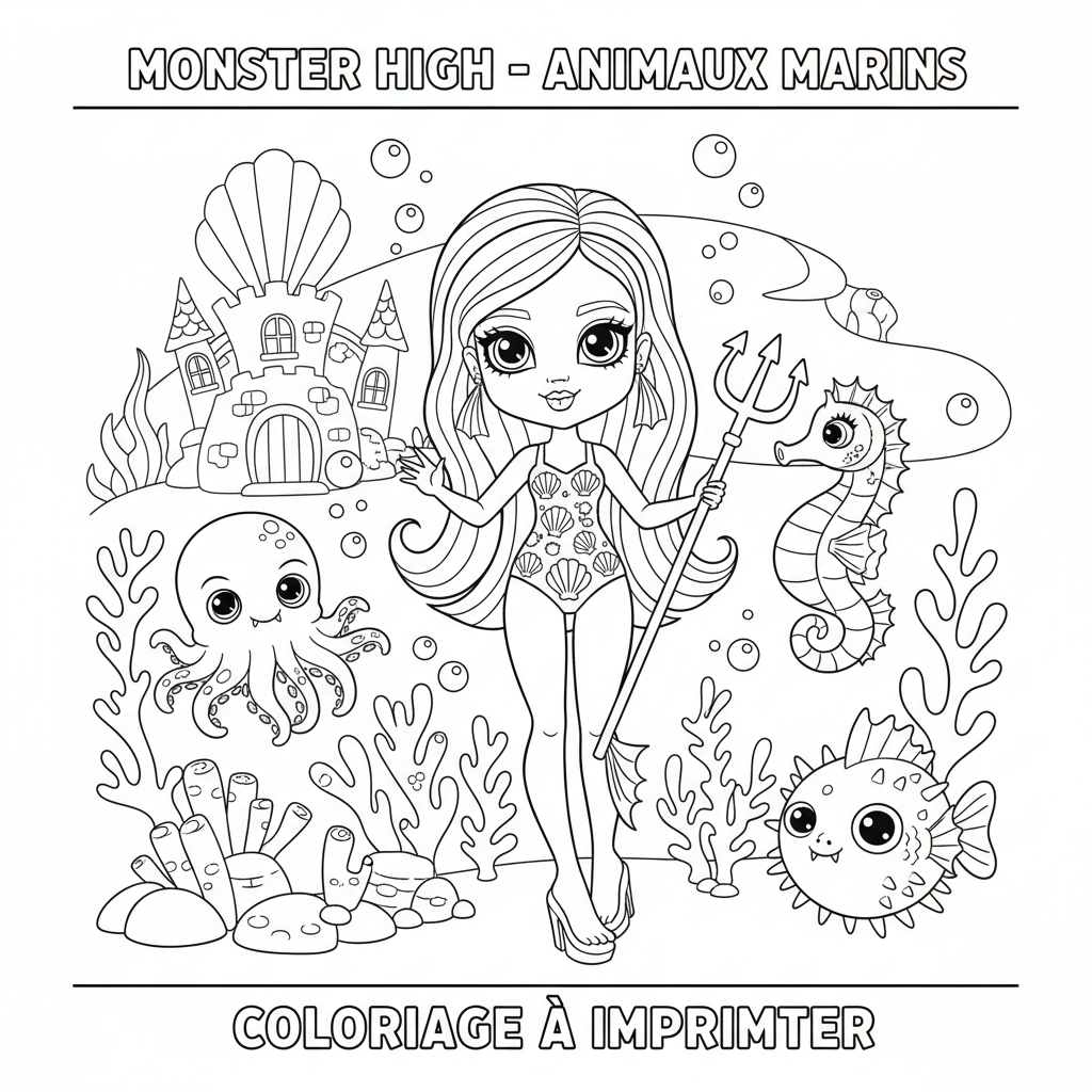 Coloriage coloriage à imprimer monster high 2