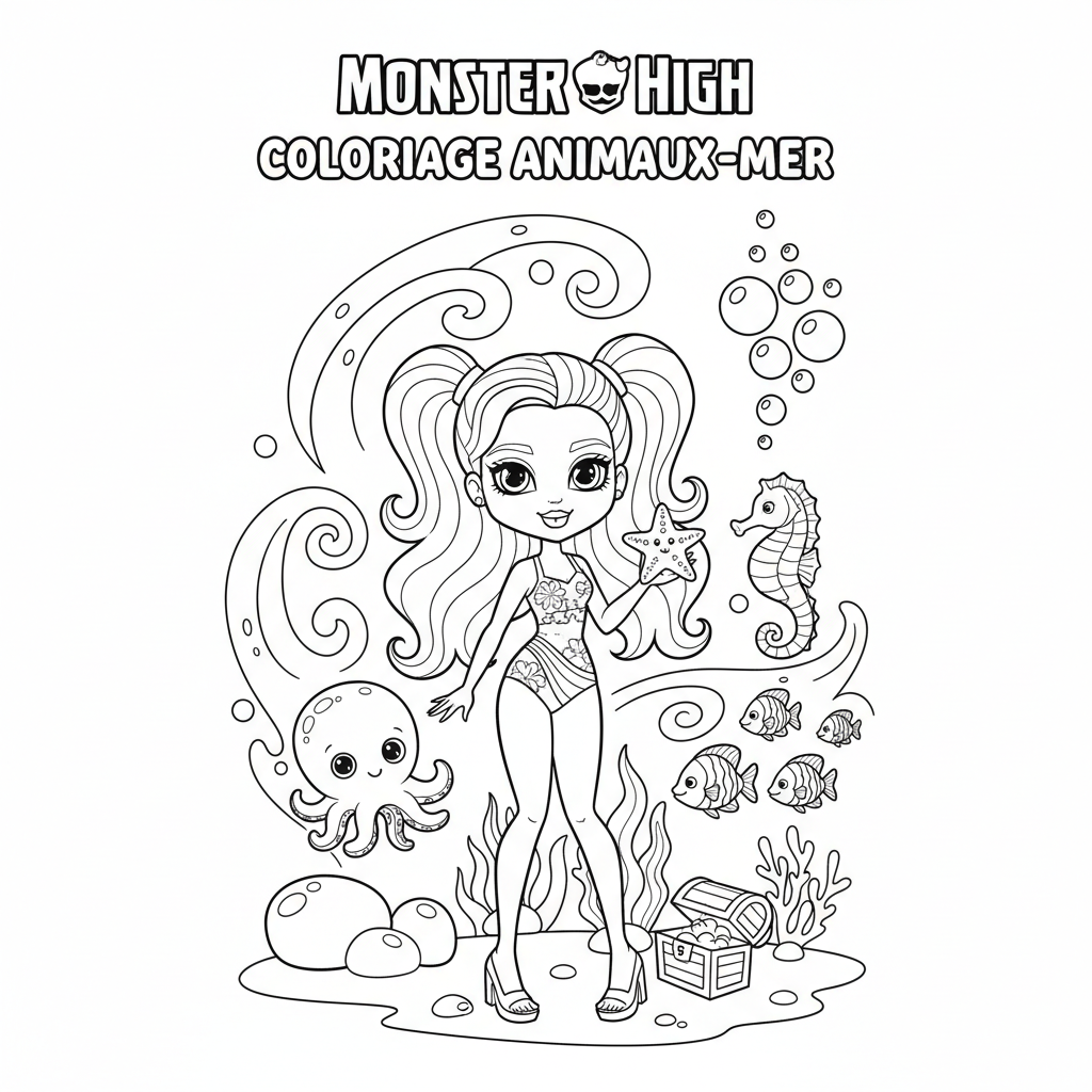 Coloriage coloriage à imprimer monster high 3