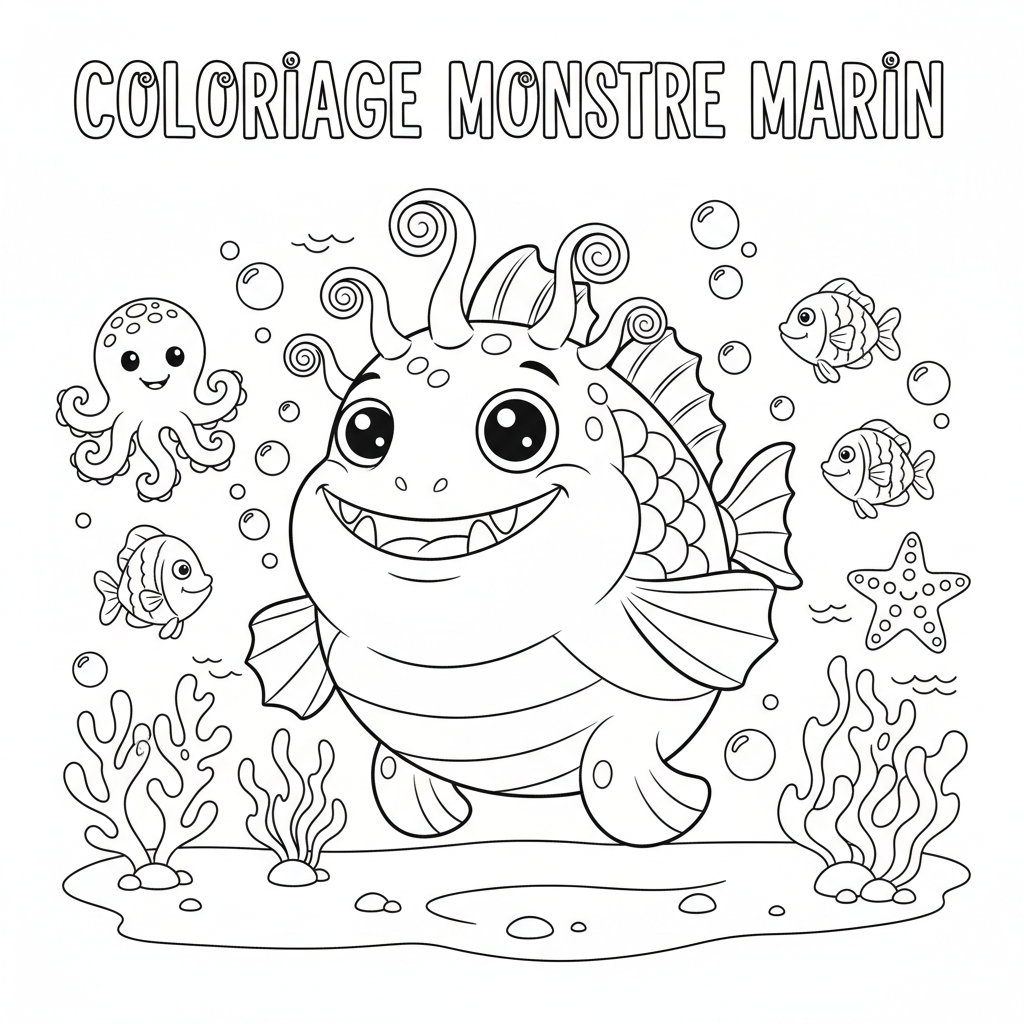 Coloriage coloriage à imprimer monstre 2