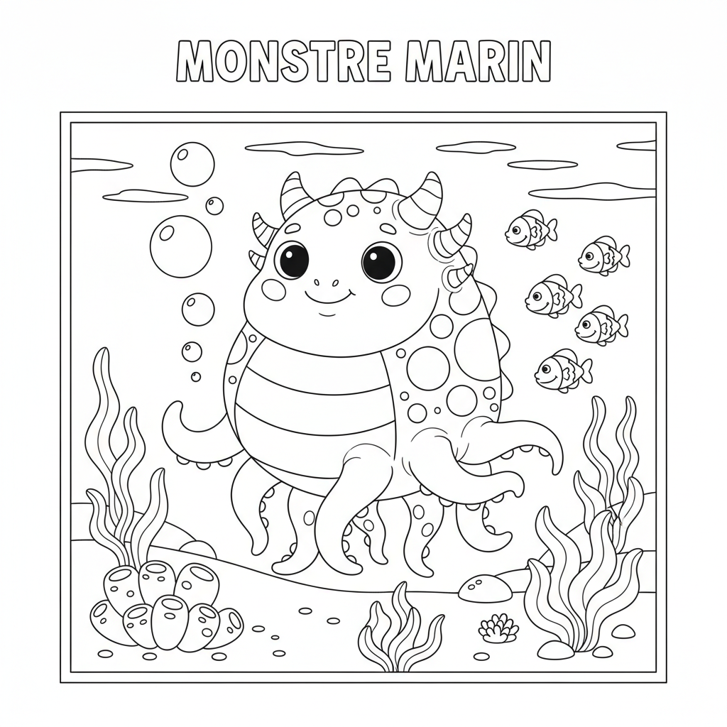 Coloriage coloriage à imprimer monstre 3