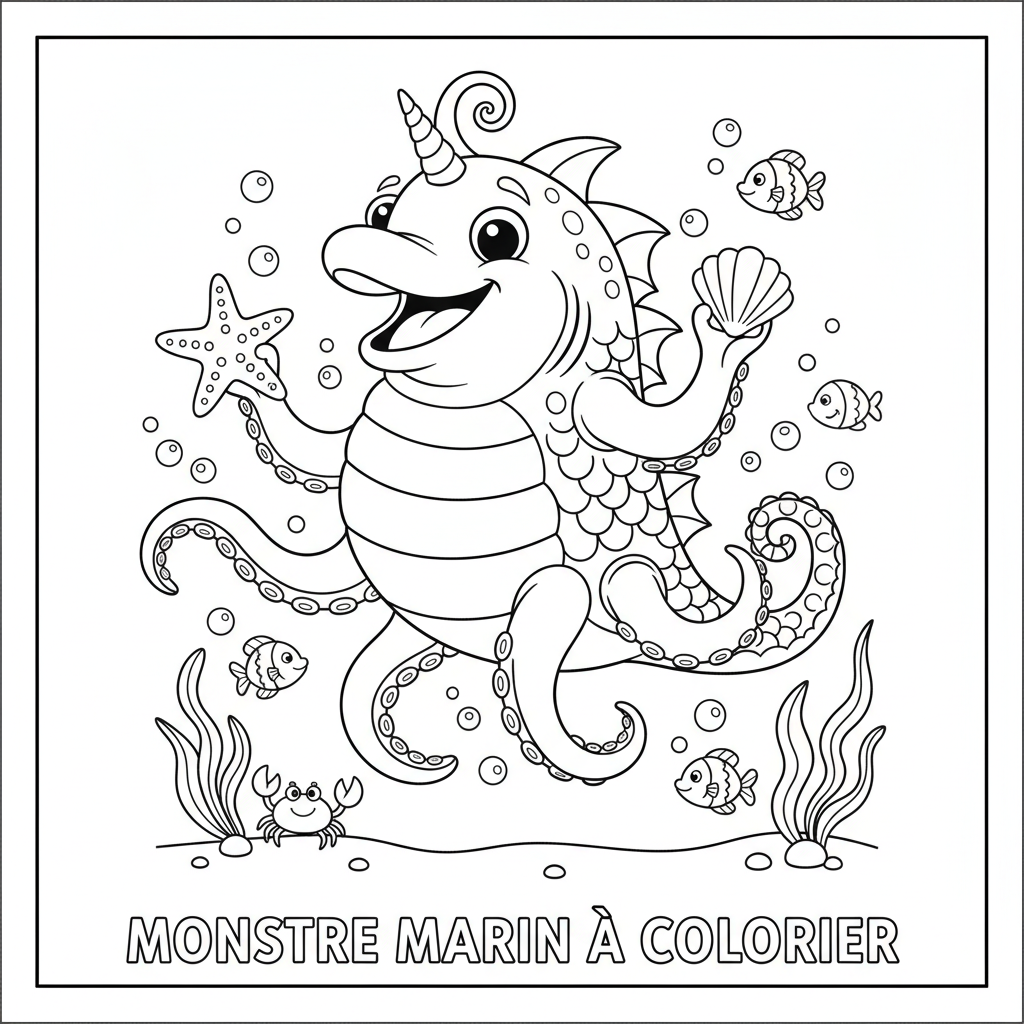 Coloriage coloriage à imprimer monstre 5
