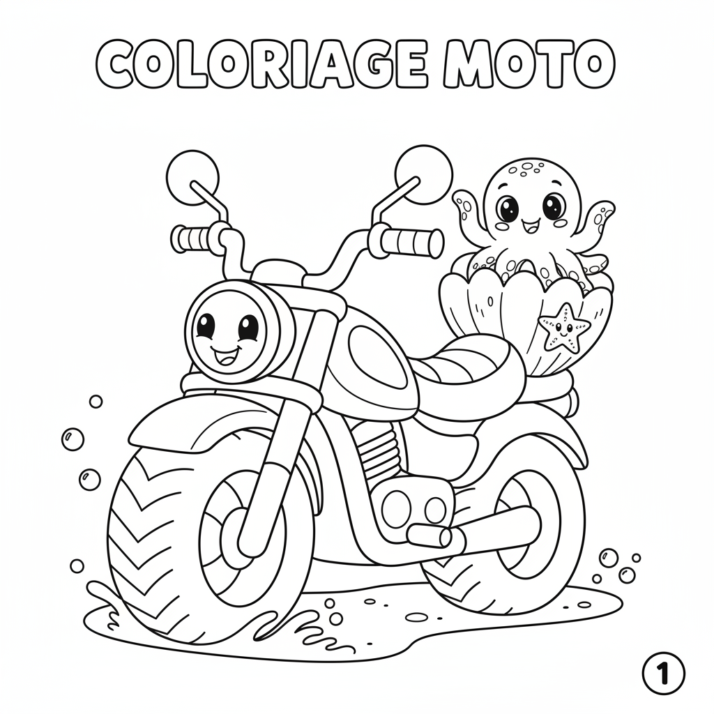 Coloriage coloriage a imprimer moto