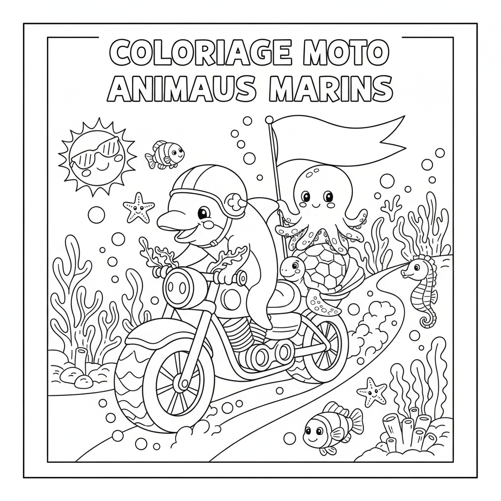Coloriage coloriage à imprimer moto 5