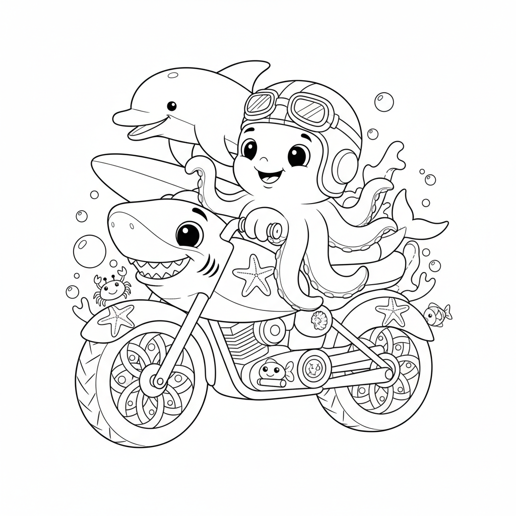 Coloriage coloriage a imprimer moto 4