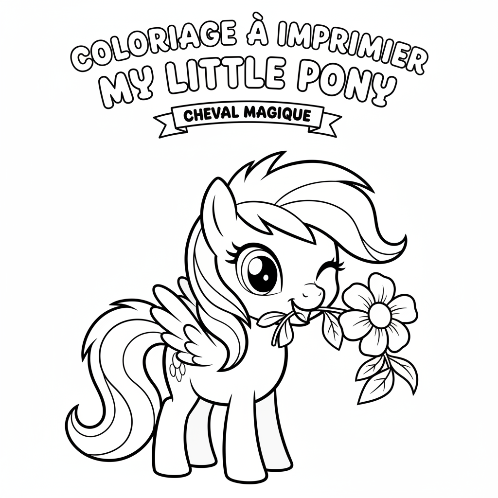 Coloriage coloriage à imprimer my little pony 4