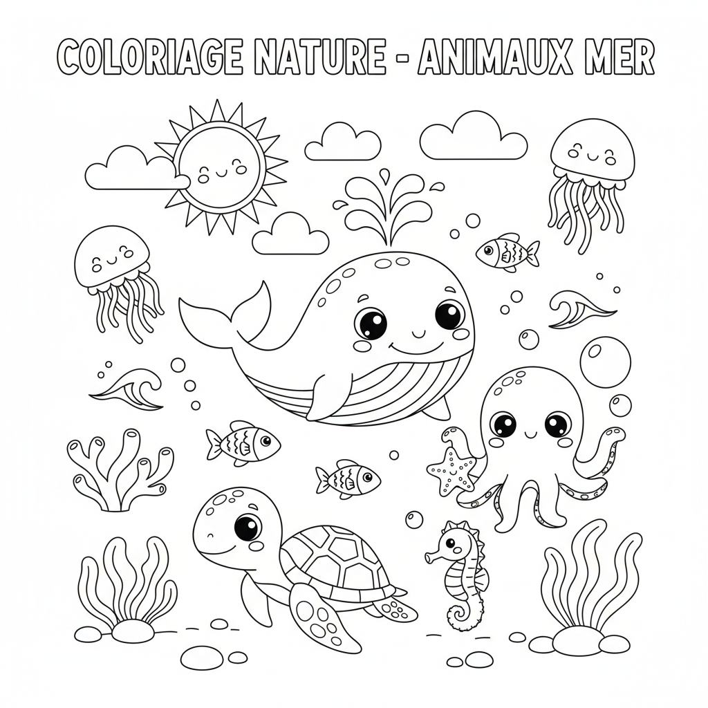 Coloriage Coloriage À Imprimer Nature Gratuit à Imprimer