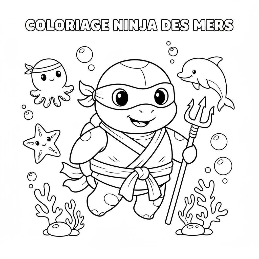 Coloriage coloriage à imprimer ninja 1