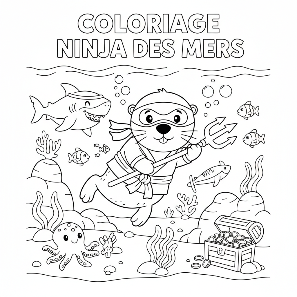 Coloriage coloriage à imprimer ninja 3