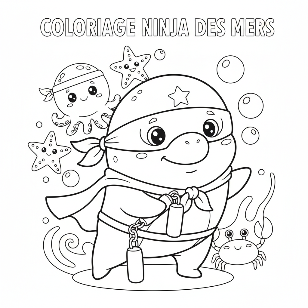 Coloriage coloriage à imprimer ninja 4