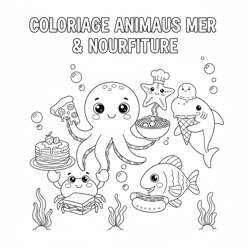 Coloriage À Imprimer Nourriture Gratuit pour les Enfants