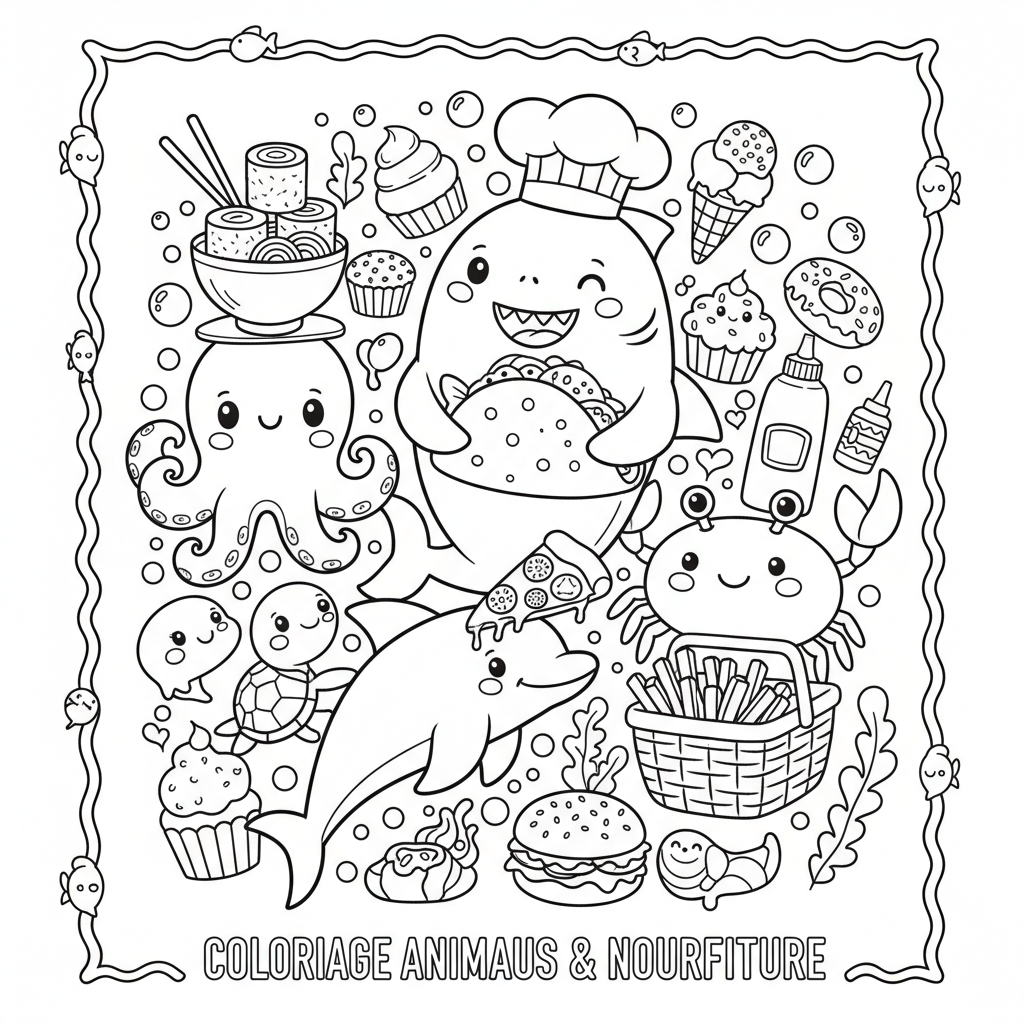 Coloriage coloriage à imprimer nourriture 4