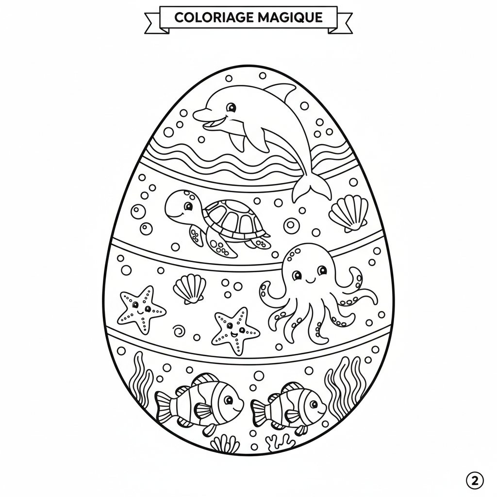 Coloriage coloriage à imprimer oeuf de paques 2